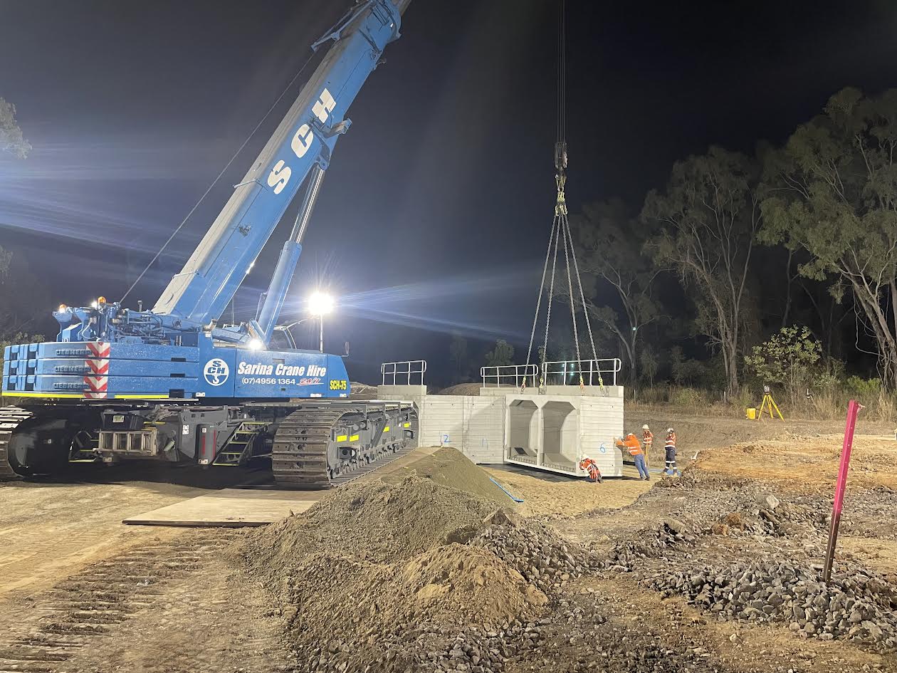 CM Contracting crane on project site